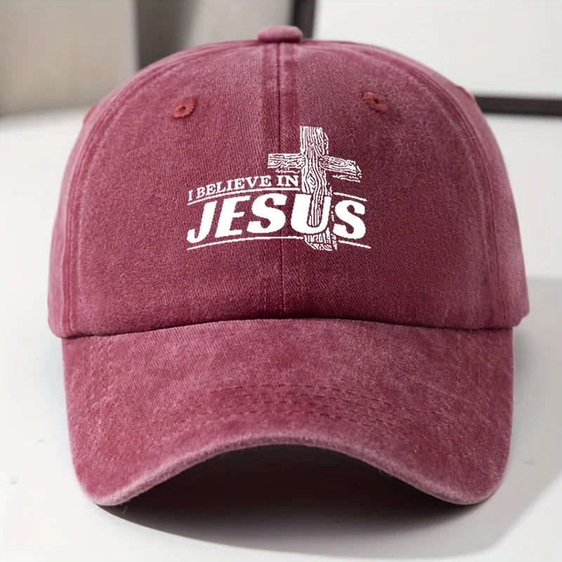 Casquette "I Believe in Jesus" – Casquette Baseball Unisexe Réglable – Style & Foi (8 couleurs)