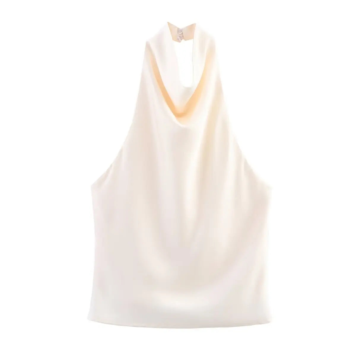 Top Satin Dos Nu Femme | Haut Élégant Col Halter – Hope & Light Girlz