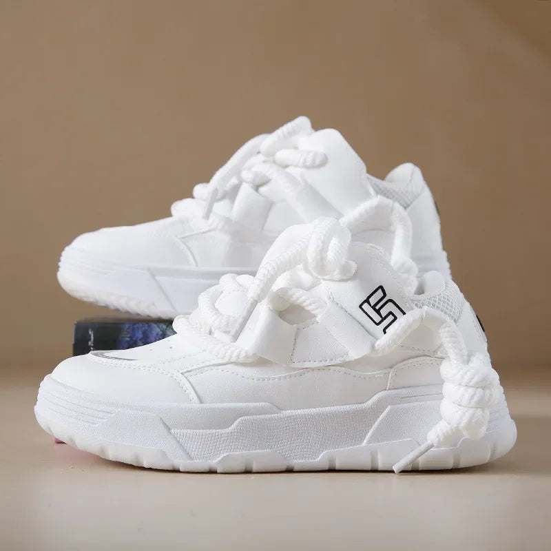 Sneakers Femme Oversize Fashion – Style Streetwear Girly ✨ Du 35 au 42 • Version dominante blanche ou couleur dominante