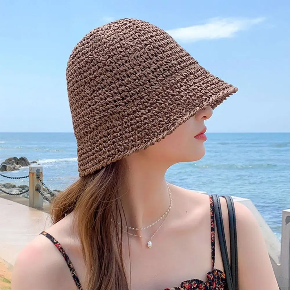 Chapeau de Plage Femme Élégant – Capeline en Paille avec Nœud | Protection Solaire Été 2026