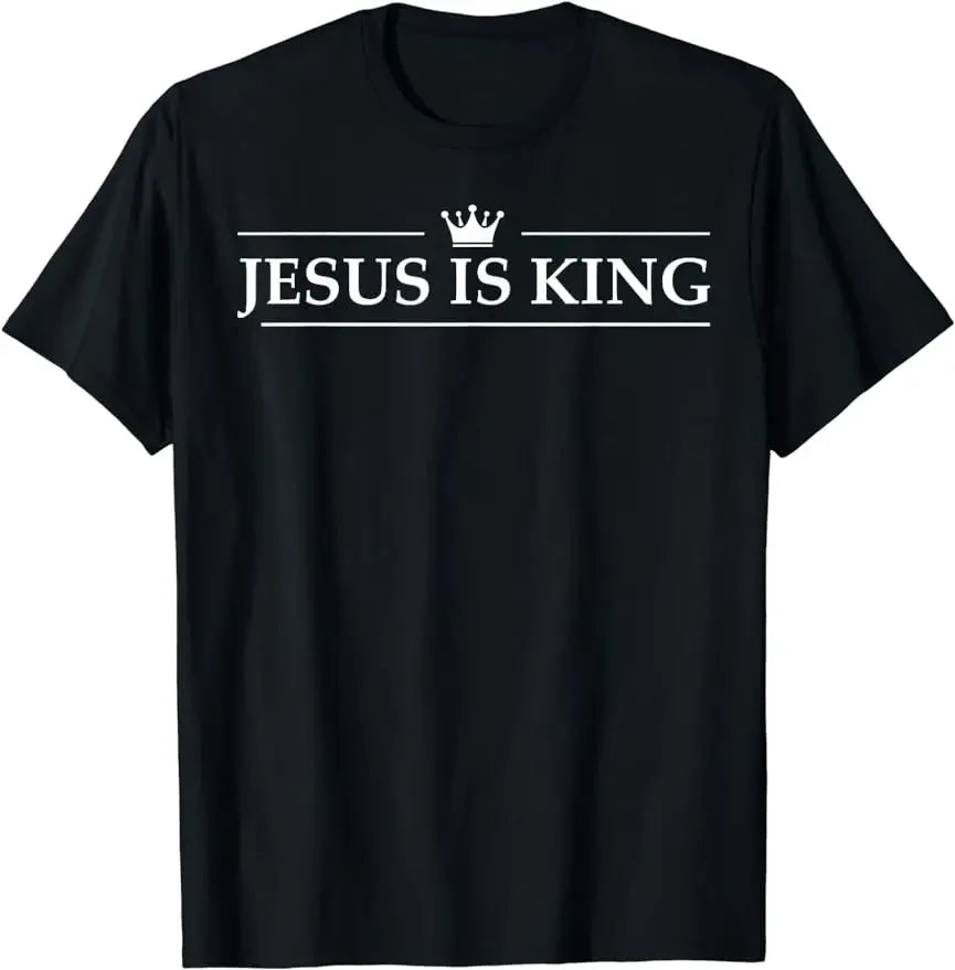T-Shirt Chrétien Homme “Jesus Is King / Jesus Loves You” – Tee Shirt Foi & Streetwear – Du S au 4XL