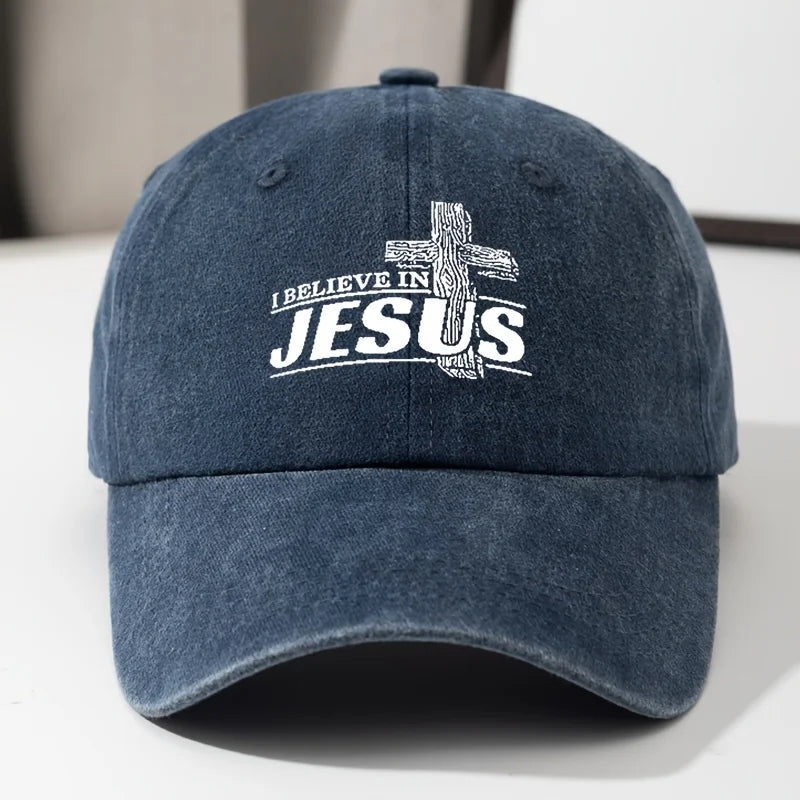 Casquette "I Believe in Jesus" – Casquette Baseball Unisexe Réglable – Style & Foi (8 couleurs)