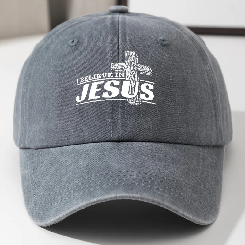 Casquette "I Believe in Jesus" – Casquette Baseball Unisexe Réglable – Style & Foi (8 couleurs)