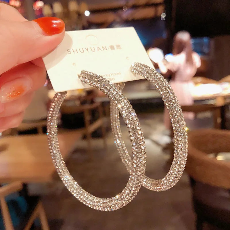 Grandes créoles en cristaux scintillants – Brille de ta lumière divine | Hope & Light Girlz