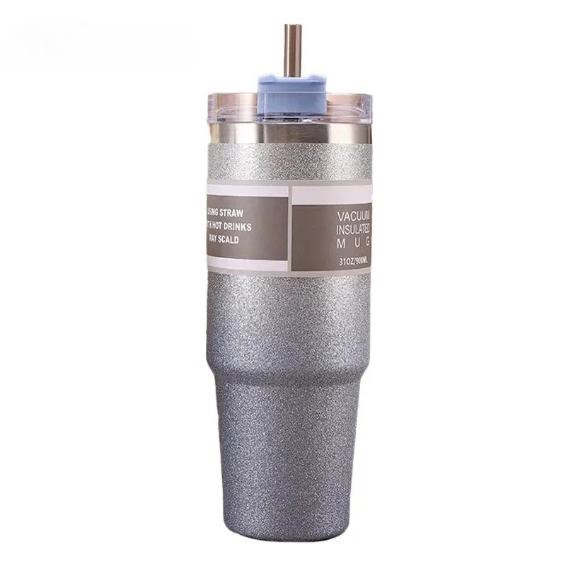 🌸 Mug isotherme "Hope & Light" 890 ml – Acier inoxydable et éclat céleste