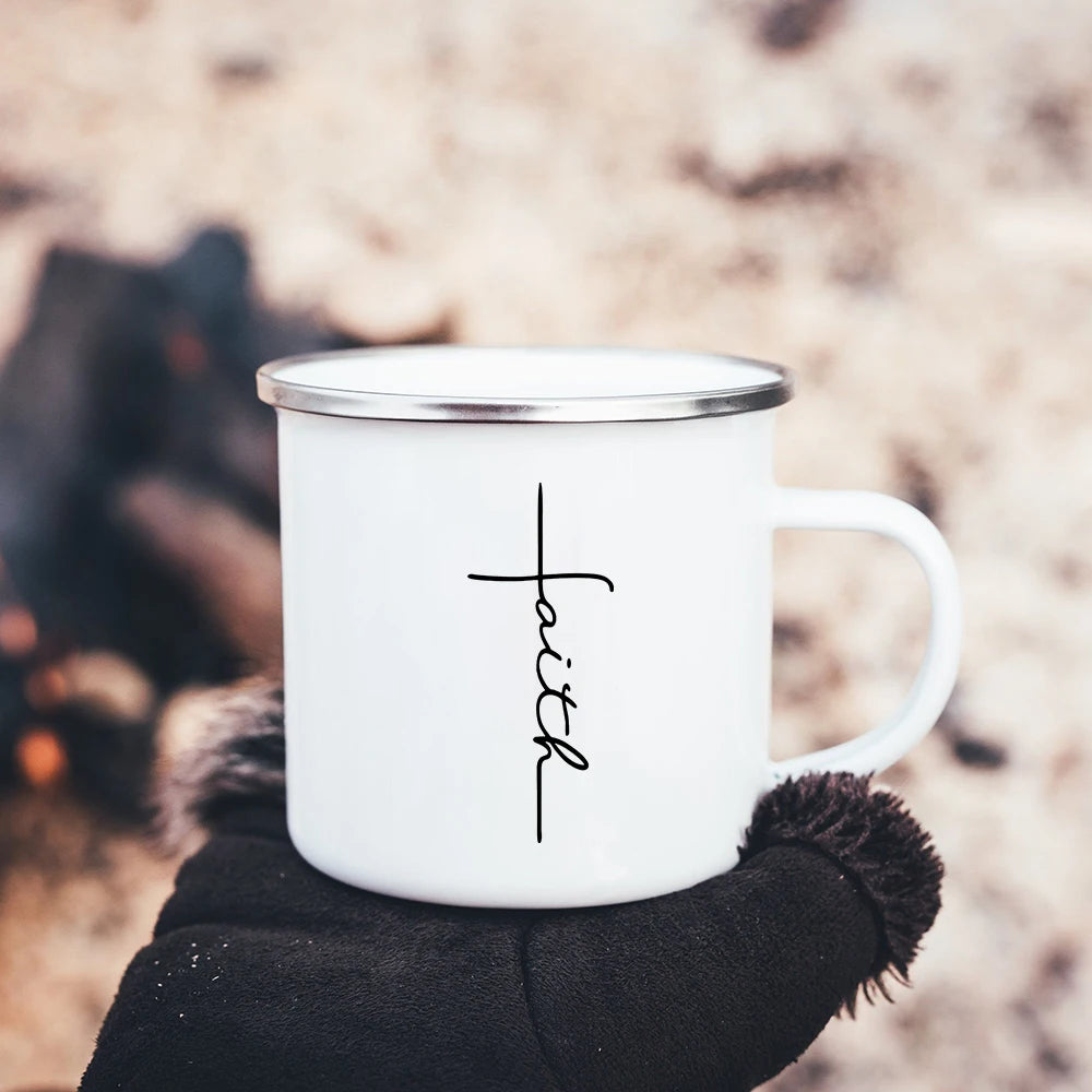 Mug chrétien “Be the Light” – Matthieu 5:14 | Foi, Espoir & Amour